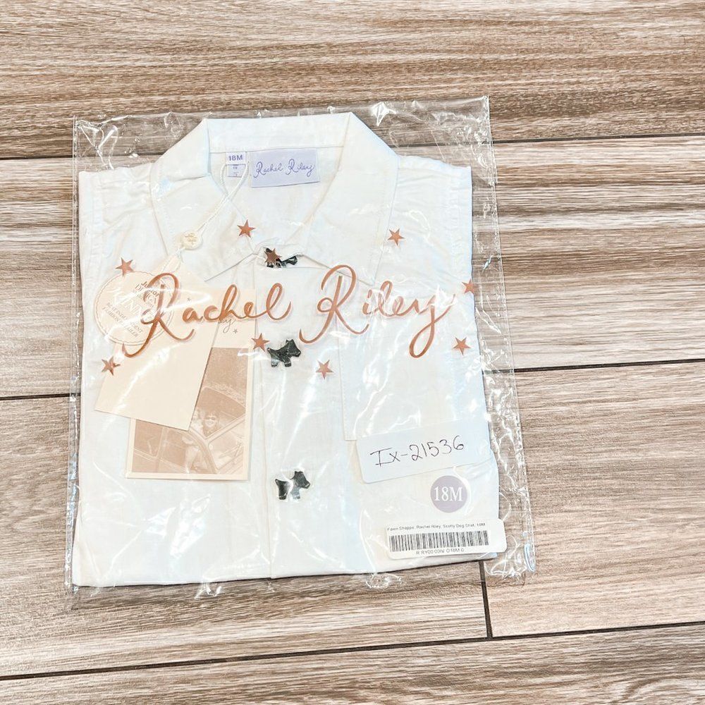 Rachel Riley Scotty Dog Button Down, NWT! Size 18M